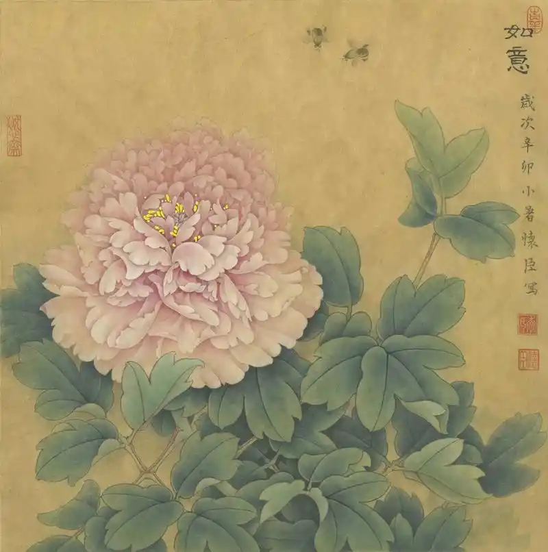 授权艺术家——李怀臣.作品名称《如意》#工笔画 #艺术家  - 抖音