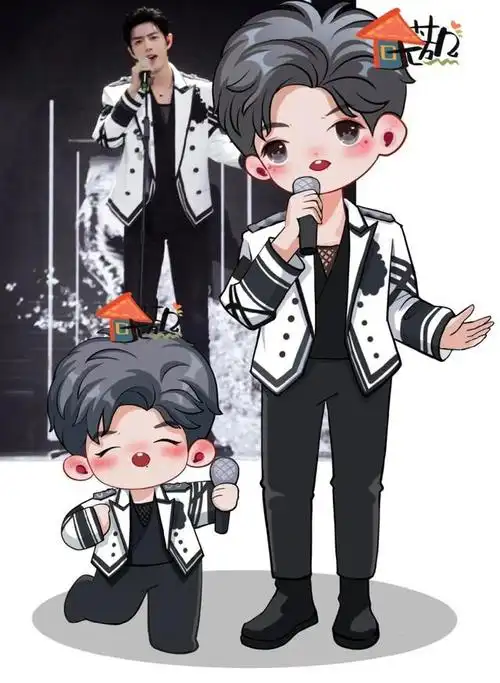 q版肖战太萌了,但本人更可爱