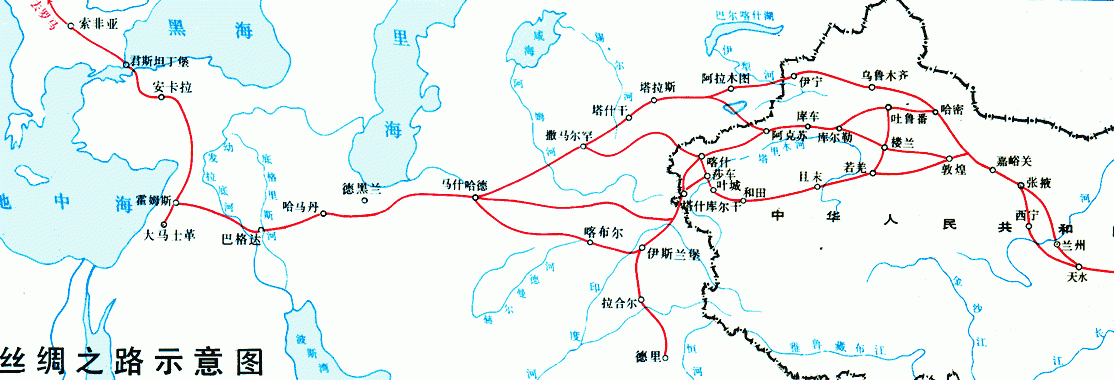 新疆丝绸之路地图全图查询