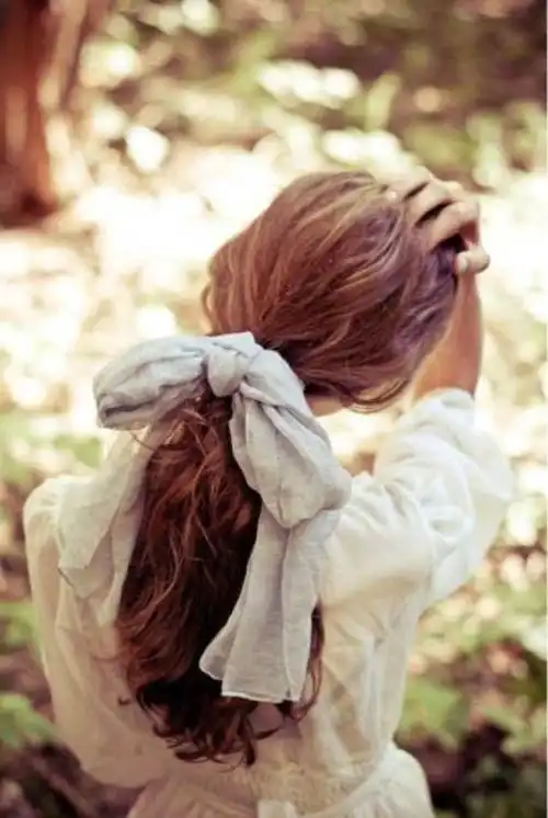 壁纸女生清新背影日系森女