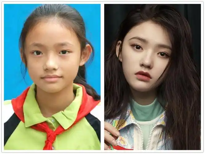 明星童年对比照:林允朴实,刘亦菲美到大,最美的是她!_小时候