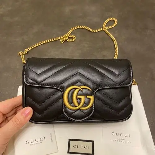 gucci古驰marmont nano黑色链条单肩包-心上共享平台
