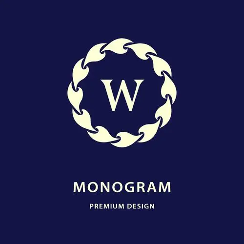 简洁英文字母logo设计