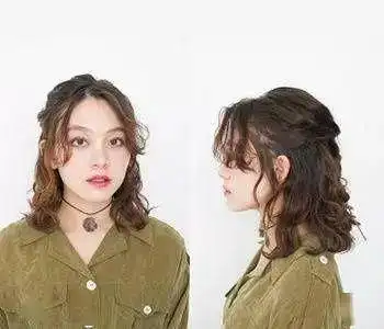 烫发后怎样扎头发好看?这样扎发显白显气质!