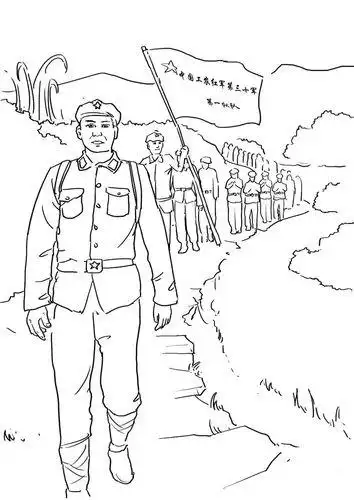 红军简笔画红军简笔画卡通人物