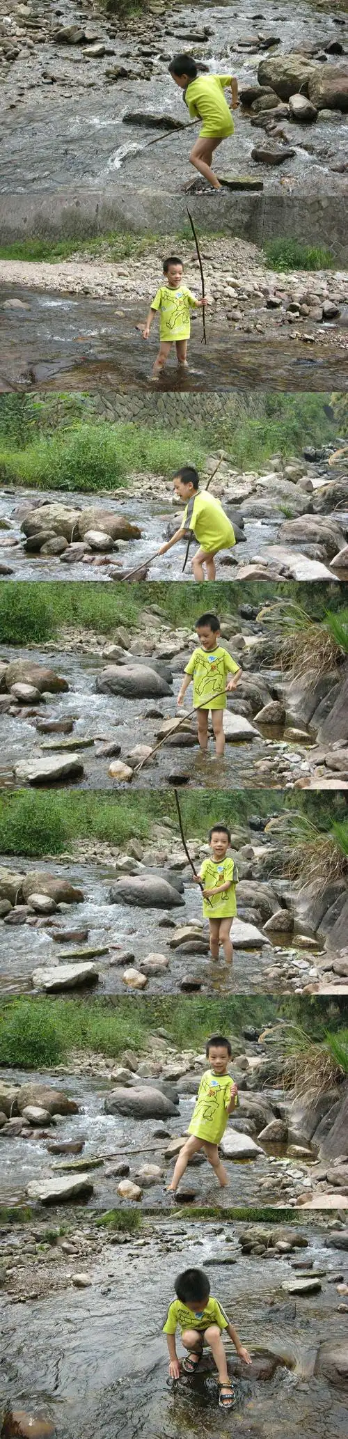 戏水中……快乐的童年!