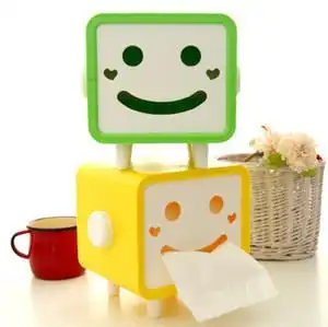 家居用品,母婴,玩具 生活用纸 纸巾盒 火拼家居 创意笑脸纸巾筒抽