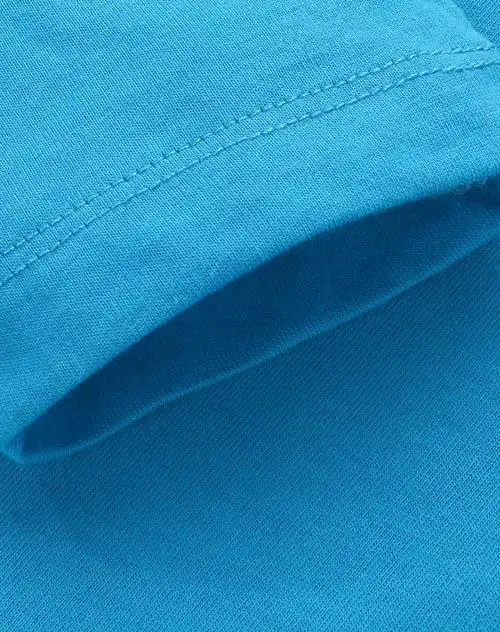 柔软舒适 女款天蓝色长袖t恤 纯色休闲