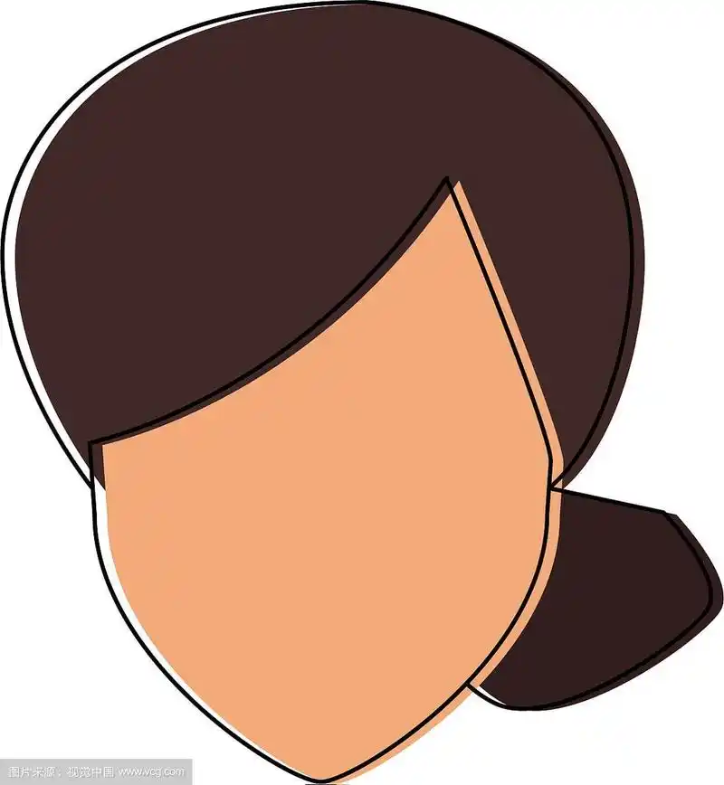 女人脸上微笑表情卡通人物上