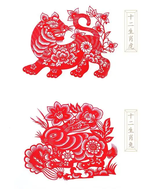 十二生肖剪纸画手工出国小礼物中国特产礼品送老外窗花玻璃贴礼物