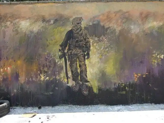 湖南宁乡真人cs场景墙绘