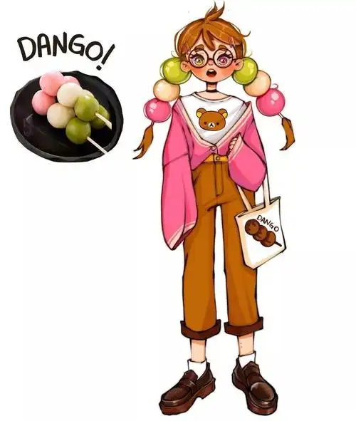 零食成精了插画师把美食画成漂亮小姐姐