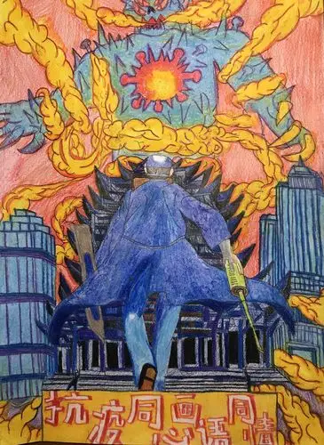 抗疫同心,"画"语共情——硚口区主题美术劳技作品展 - 美篇