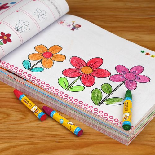 书画画本阶梯涂色画2-3岁宝宝学画画书幼儿园美术课教材3-4岁填色本5