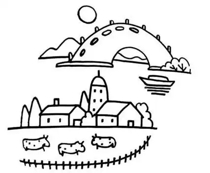 风景简笔画