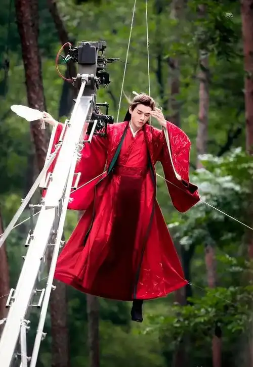 可见,一个吊威亚的动作,就能将演员的仪态展露无遗.