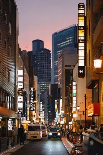 渐入夜灯红酒绿的城市