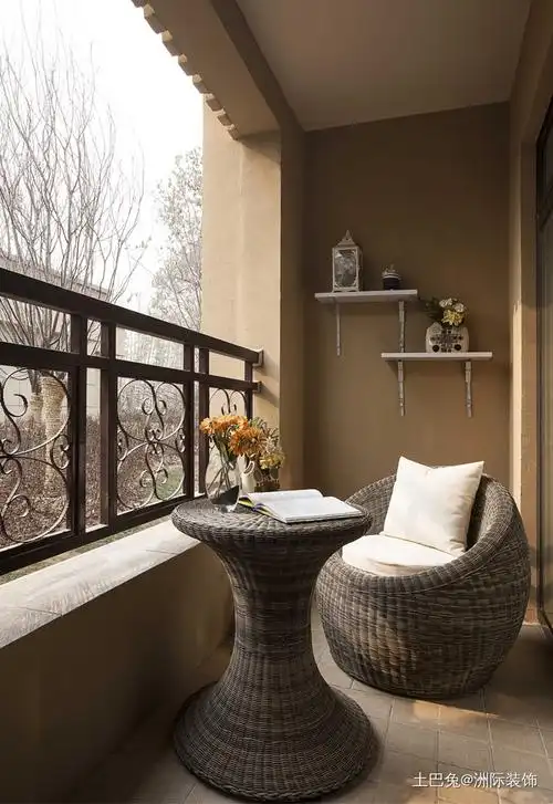 160平米美式风格样板间阳台美式经典阳台设计图片赏析