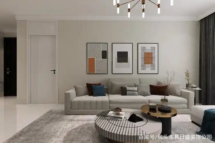 包头装修富力院士庭客厅同一面墙的三种设计哪个更让你心动