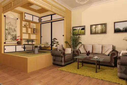 日式风格清秀客厅榻榻.