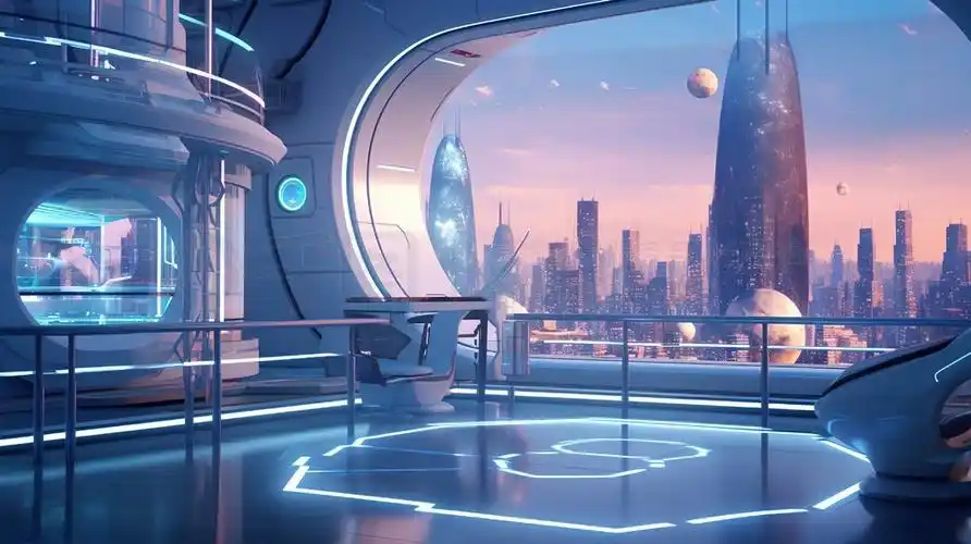 高清摄影数字艺术_未来科幻场景智能家居高清摄影_ai图片免费下载_png