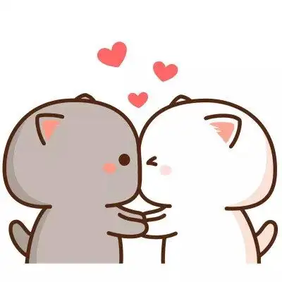 情侣蜜桃猫头像