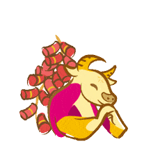 和晓彤一起跳起牛扭舞牛气冲天的牛年表情包来啦