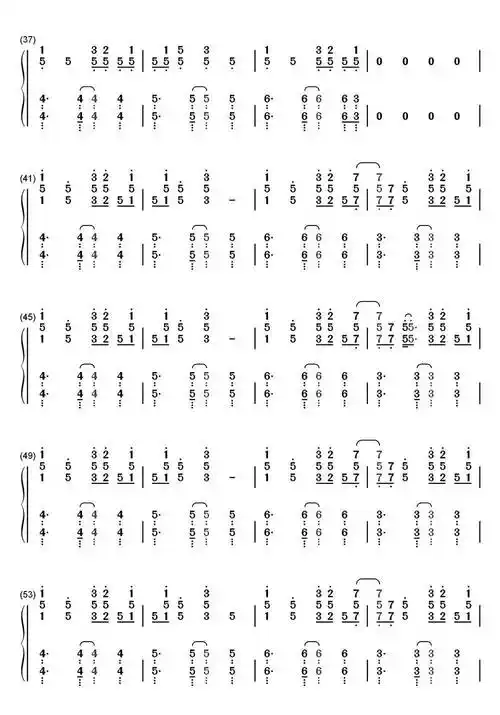 溯 reverse钢琴数字简谱-虫虫乐谱