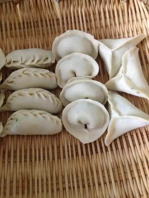 各样式的韭菜猪肉饺子