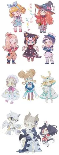 一般角色日系魔幻q版日本插画师ekuboon超级卡哇伊的作品