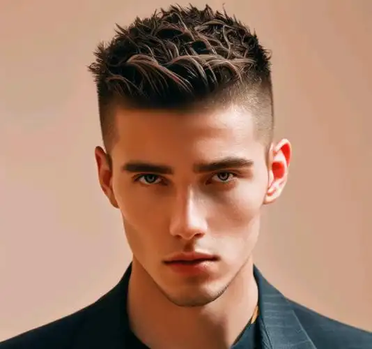 这种发型适合短发或细软的头发,可以增加头发的立体感,突出头部的形态