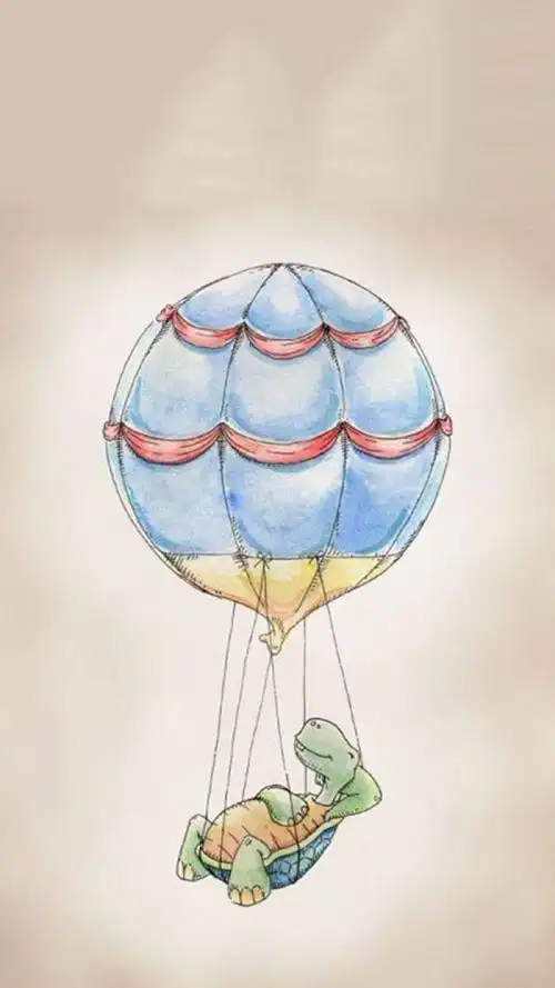 壁纸 手绘 热气球 喜欢点赞喜欢就抱走吧