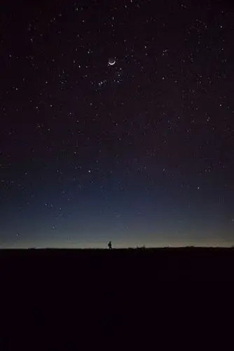 黑夜,星空,光芒,插画