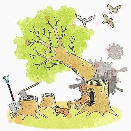 环境破坏后的简笔画 简笔画图片大全-蒲城教育文学网
