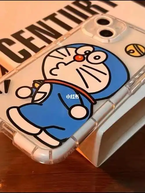 卡通可爱哆啦a梦叮当猫透明款苹果手机壳