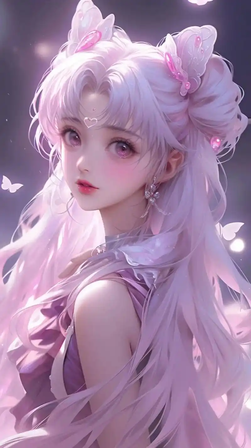 唯美主义‖粉紫色系美少女壁纸.快和姐妹一起换壁纸吧!#二次元 - 抖音