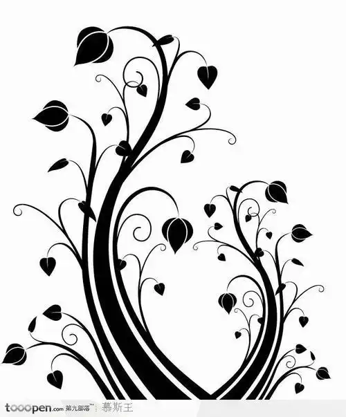 黑白简约时尚装饰矢量素材