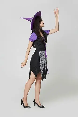 侧面视角,美女,衣服,巫婆,姿势