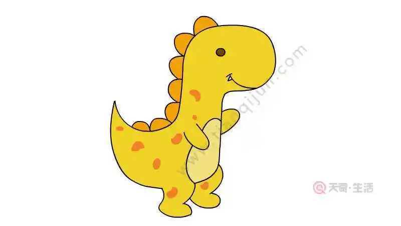 恐龙数字画简笔画儿童画幼儿7张有趣的简单卡通小恐龙儿童恐龙简笔画