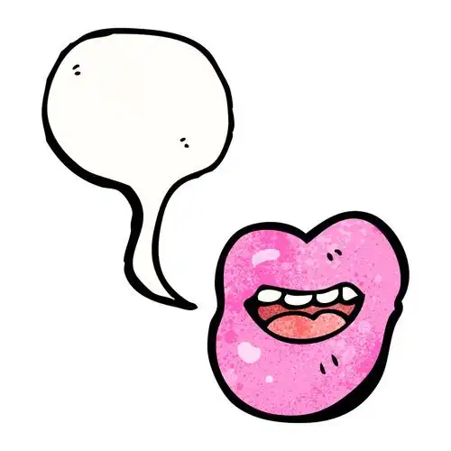 说话的双唇,向量,在白色背景上说话的嘴唇卡通