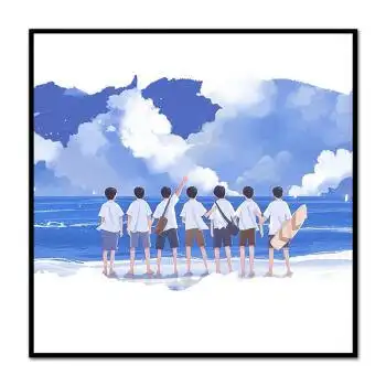 时代少年团数字油画 tnt时代少年团 单曲for you专辑封面 diy数字油画