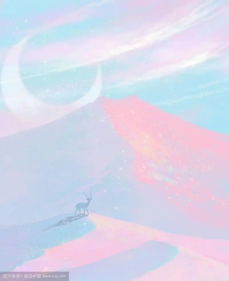 唯美治愈简约壁纸插画背景