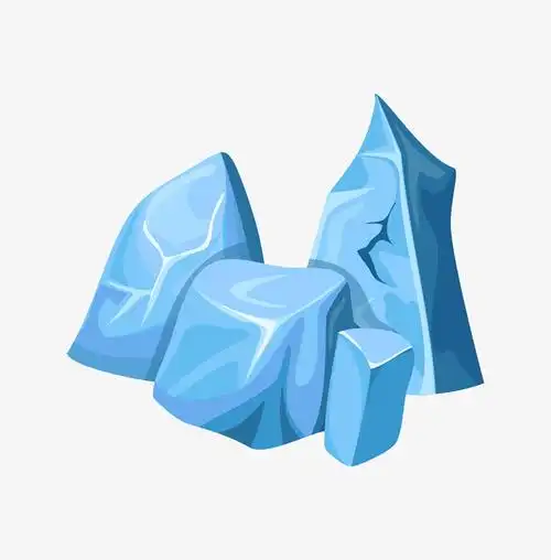 卡通蓝色石头石块