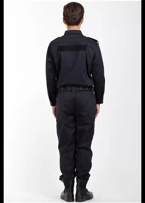 卓伦尚品户外冬季执勤服 黑色作训服套装作战服保安作训服长袖军迷