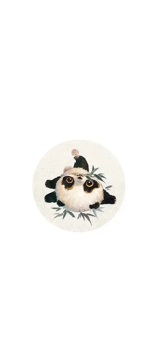 可爱国宝小熊猫手绘高清手机壁纸