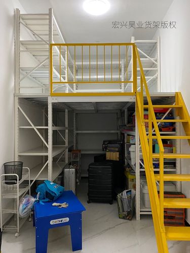 库房阁楼平台货架可拆卸组装二层阁楼平台架地下室钢结构平台货架