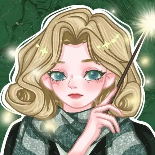 画个斯莱特林小姐姐97|客单日常_头像_哈利波特_手绘_斯莱特林_游戏