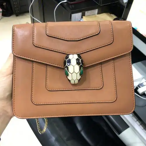 鉴定宝格丽蛇头包小号方形woc链条包