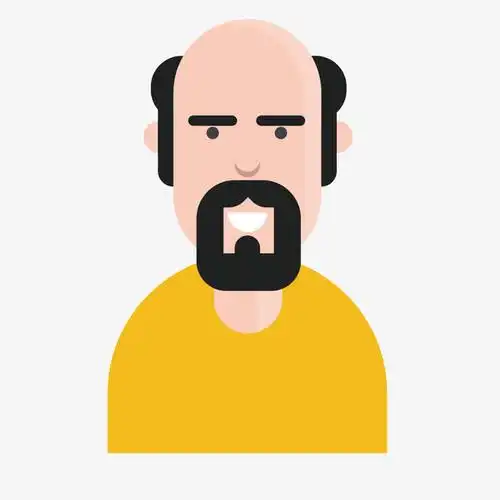 关键词 : 黄色,大叔,黑色,胡须,头发,扁平化,矢量图,卡通