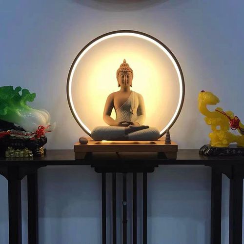 跨境批发禅坐如来佛陀佛像供奉家用摆件玄关客厅办公室镇宅工艺品